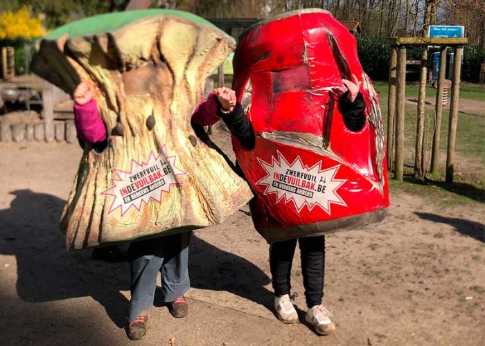 Klokhuis en Blikje in het Bospark